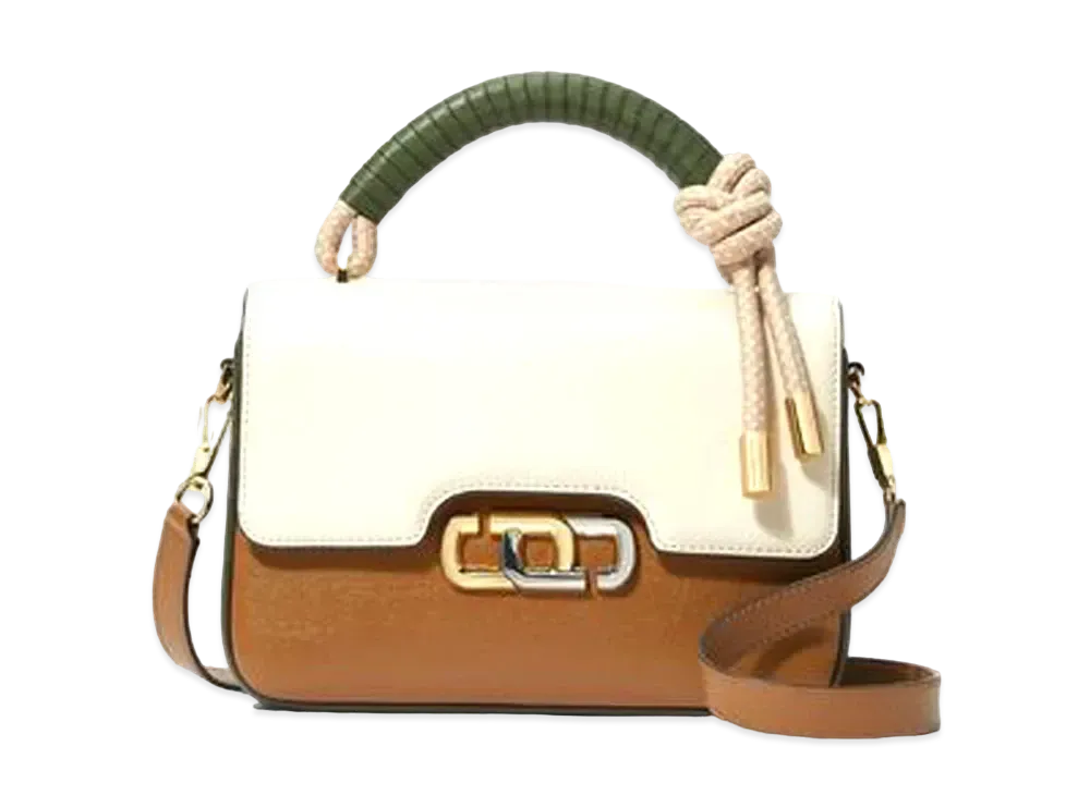 Marc Jacobs The J Link Colorblocked Shoulder Bag "Dark Green Multi"