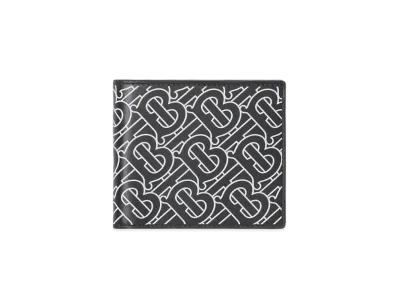 BURBERRY Monogram Print International By Fold Wallet "Black/White"