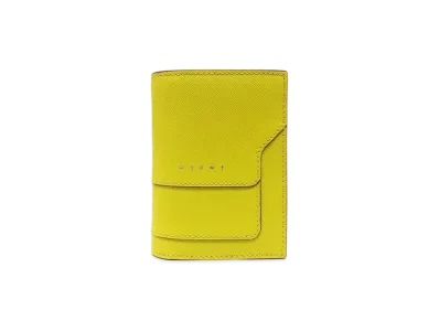 Marni Yellow Bi-Fold Saffiano Leather Wallet "Light Tapaz"