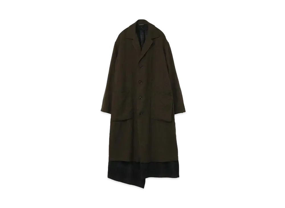 Yohji Yamamoto Y's LINEN WOOL LINER COAT "Gray"