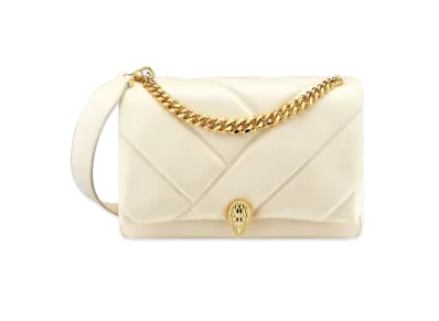BVLGARI Serpenti Cabochon Crossbody Bag "White"