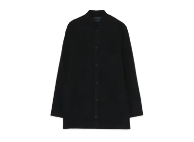 Yohji Yamamoto Pour Homme REGULATION SPECIAL SOFT CARDING WOOL PS STAND COLLAR CARDIGAN "Black"