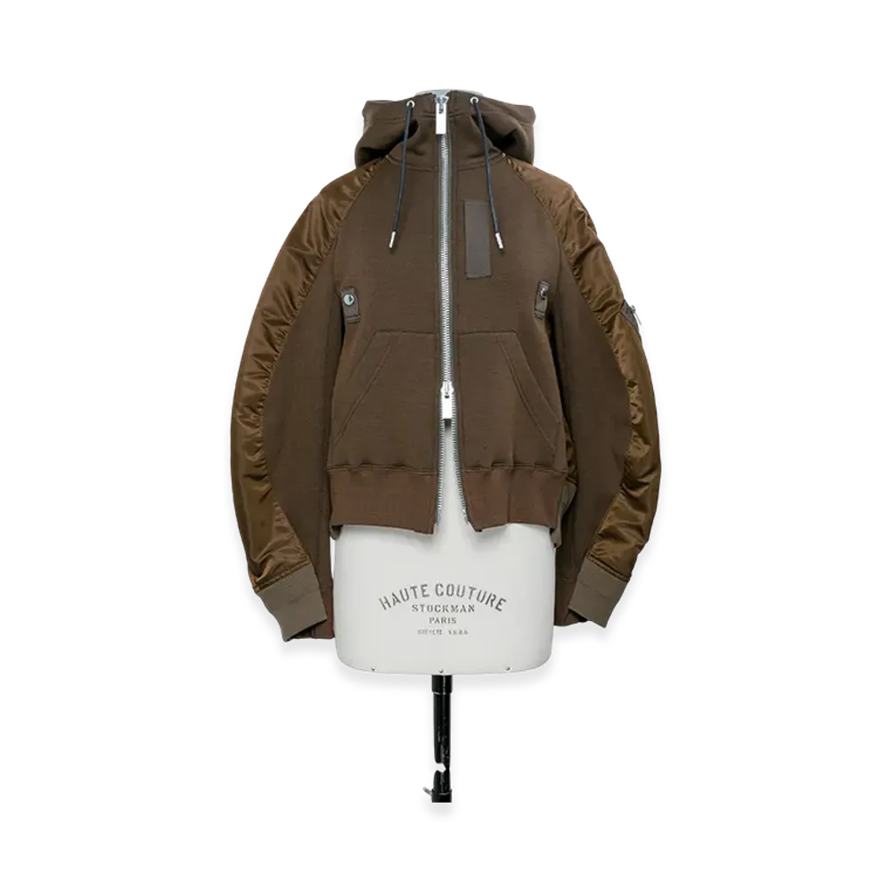 sacai Sponge Sweat Hoodie "Brown"