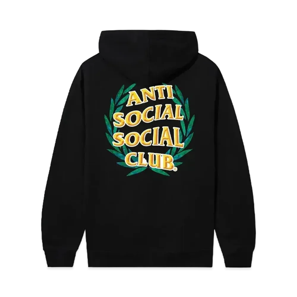 ANTI SOCIAL SOCIAL CLUB PARIS 2024 CAPSULE Laurel Logo Flip Hoodie "Black"