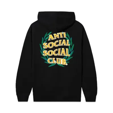 ANTI SOCIAL SOCIAL CLUB PARIS 2024 CAPSULE Laurel Logo Flip Hoodie "Black"