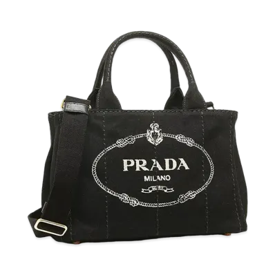 PRADA Canapa 2WAY Bag "Black"