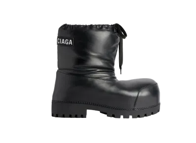 BALENCIAGA Women's Skiwear Alaska Low Boot Shiny Super Soft Calfskin "Black"