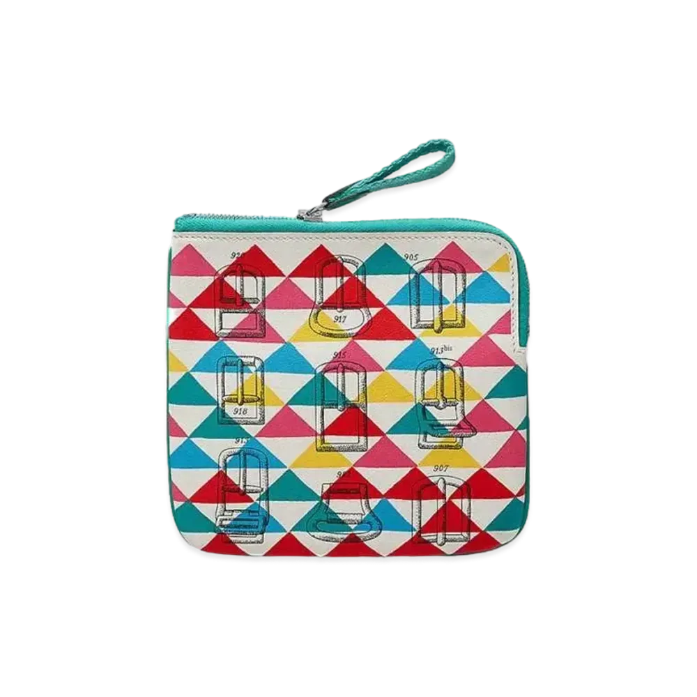 Hermes Carre Pocket Pouch "Multicolor/Jaune De Naples"