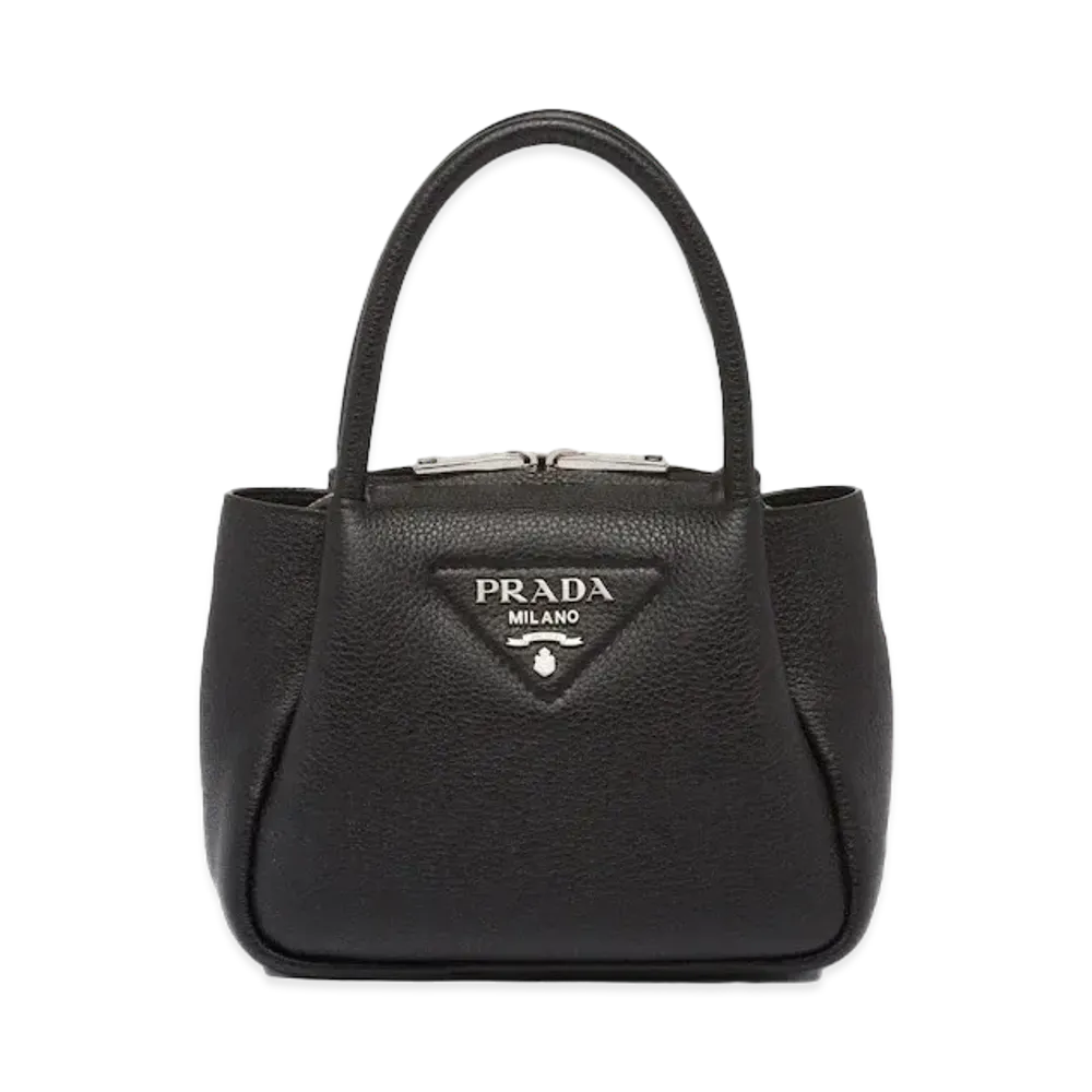 PRADA Leather Mini Handbag "Black"
