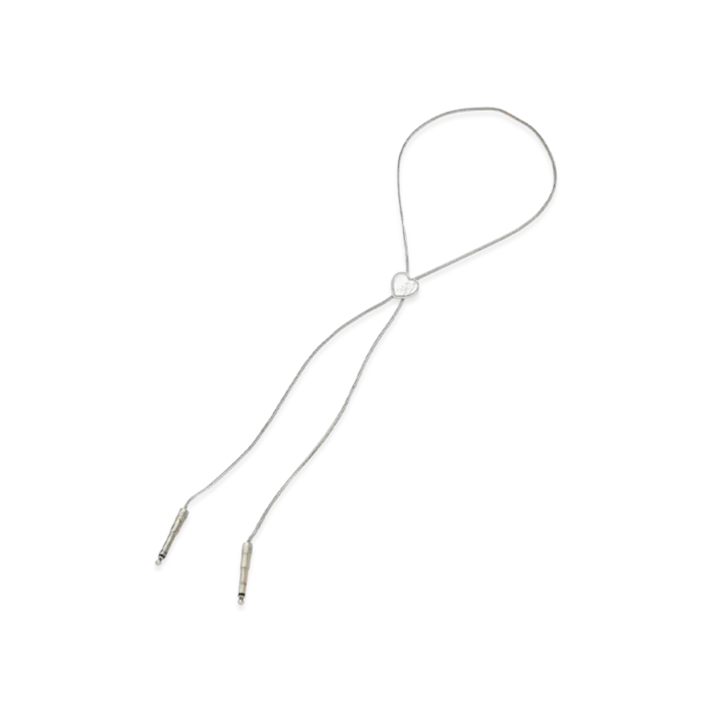 HYSTERIC GLAMOUR Hysteric Woman Loop Tie Necklace "Silver"
