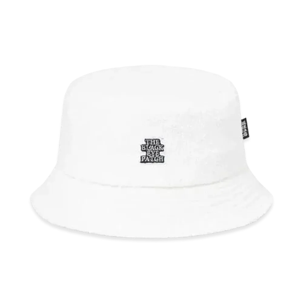 BlackEyePatch OG Label Pile Bucket Hat "White"