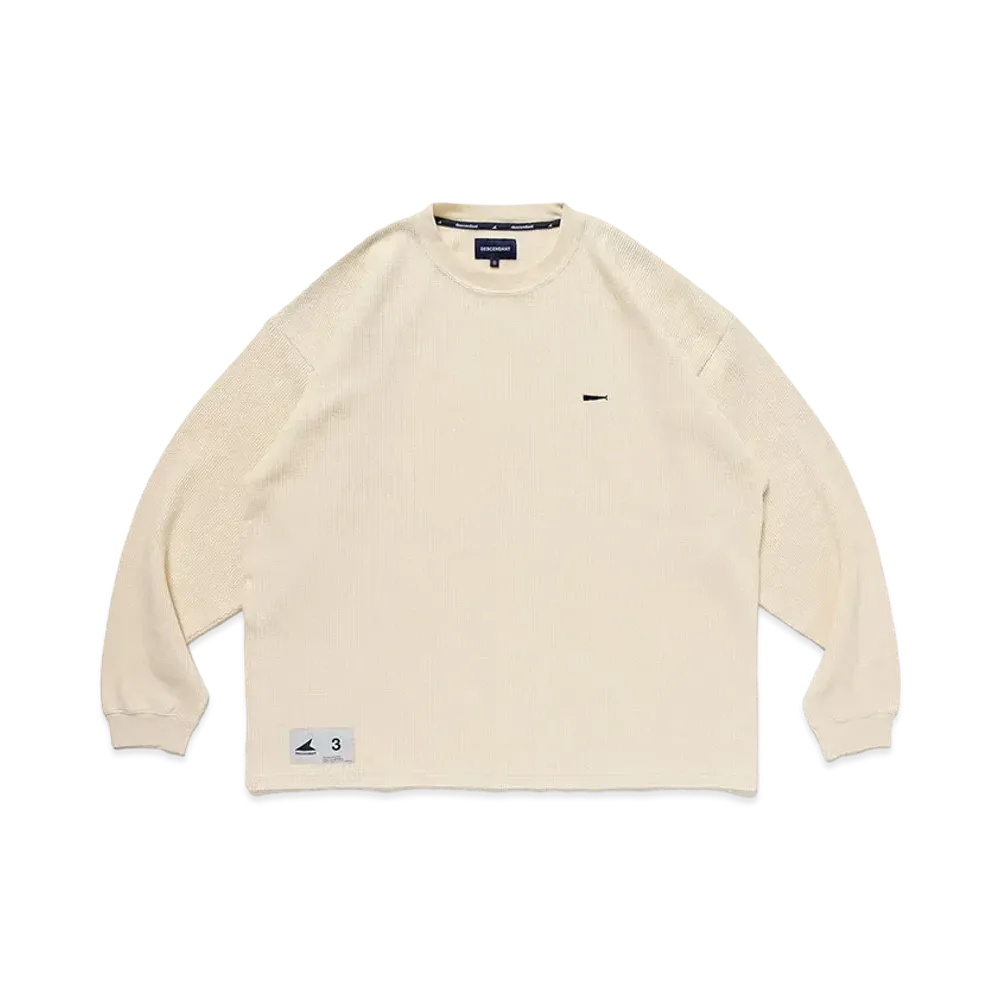 DESCENDANT Gaufre Waffle LS "Off White"