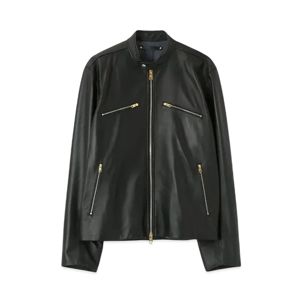 Paul Smith Lamb Leather Biker Jacket "Black"