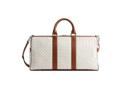Bottega Veneta Intrecciato Duffle "White/Light Wood"
