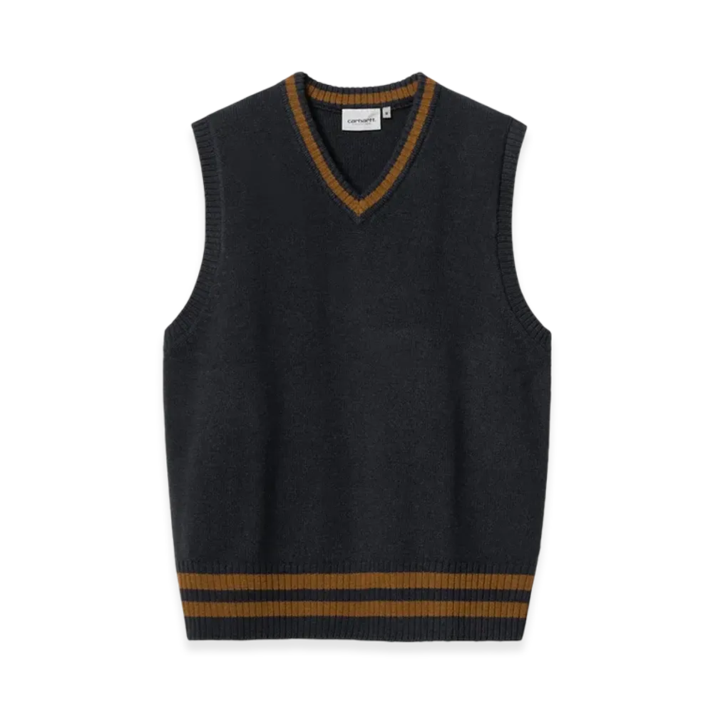 Carhartt WIP Stanford Vest Sweater "Dark Navy"