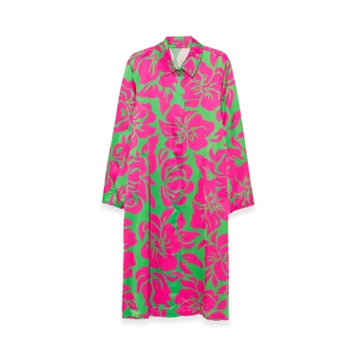 DRIES VAN NOTEN Women's Coat "Pink/Green"