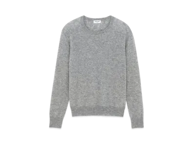 Saint Laurent Women's Sweater in Cashmere and Silk "Gris Chine"