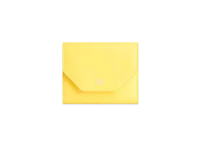 BALENCIAGA Envelope Bifold Wallet Smooth Calfskin "Yellow"