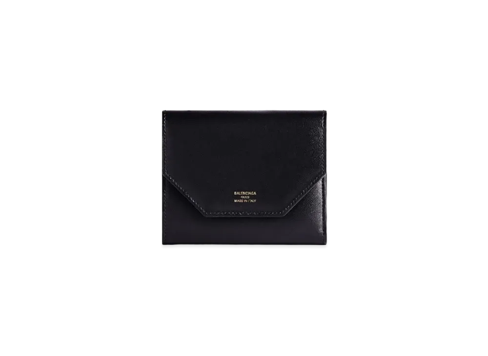 BALENCIAGA Envelope Bifold Wallet Smooth Calfskin "Black"