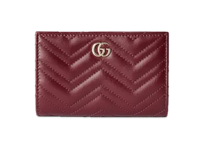 GUCCI GG Marmont wallet "Rosso Ancora Red Leather"
