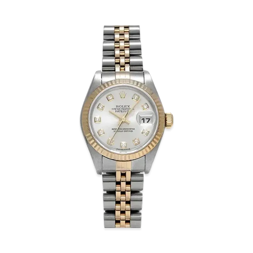 ROLEX Lady-Datejust 10P Diamonds "Silver/Stainless Steel/Yellow Gold"
