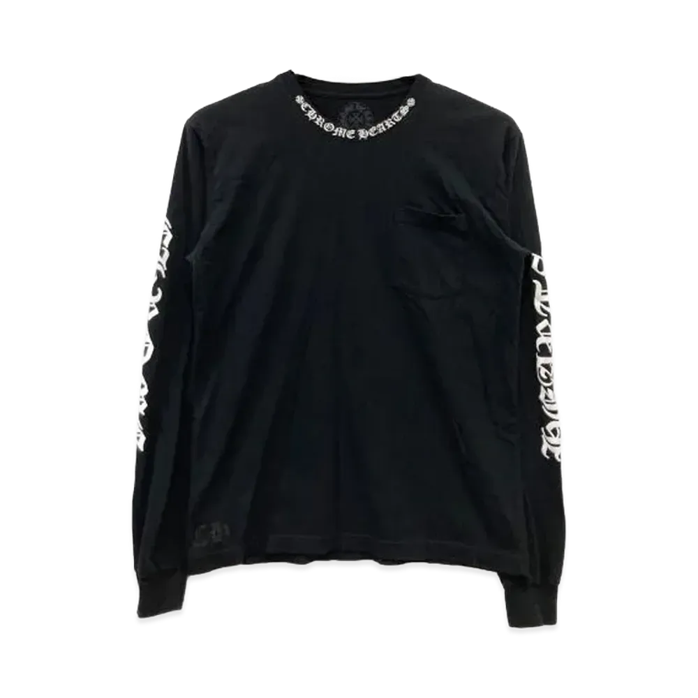 Chrome Hearts Letters Neck Logo L/S T-Shirt "Black"