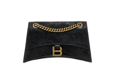 BALENCIAGA Women's 'Crush Chain S' Shoulder Bag "Black"
