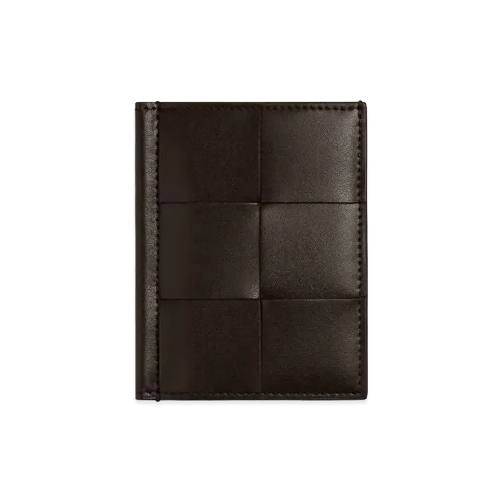 Bottega Veneta Cassette Flap Card Case "Fondente/Nocciola"