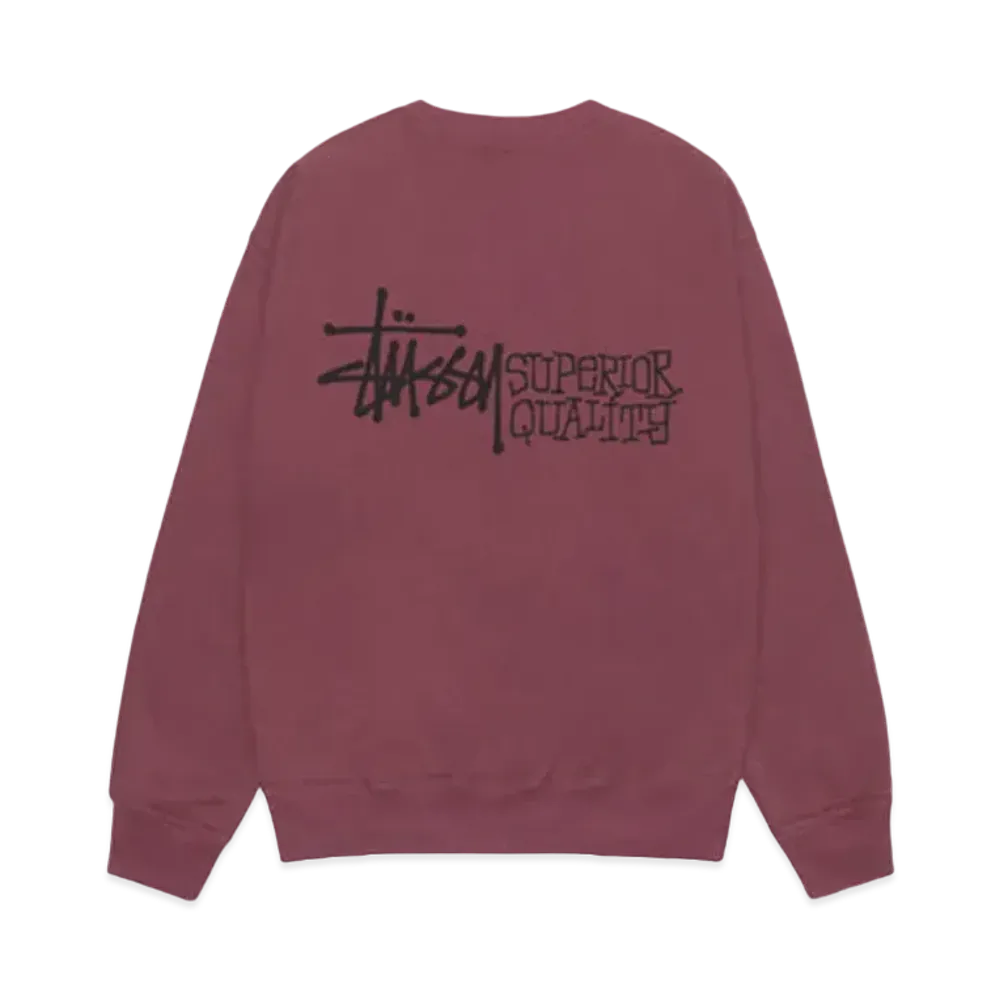 Stussy Superior Quality Crew "Oxblood"