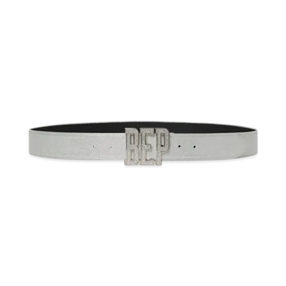BlackEyePatch Glittered Letters Belt "Silver"