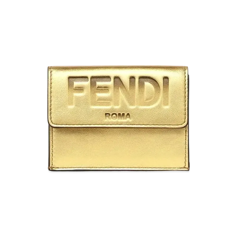 FENDI Micro Tri-Fold Wallet Leather "Gold"