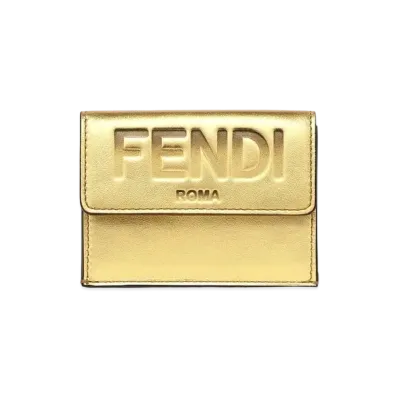 FENDI Micro Tri-Fold Wallet Leather "Gold"