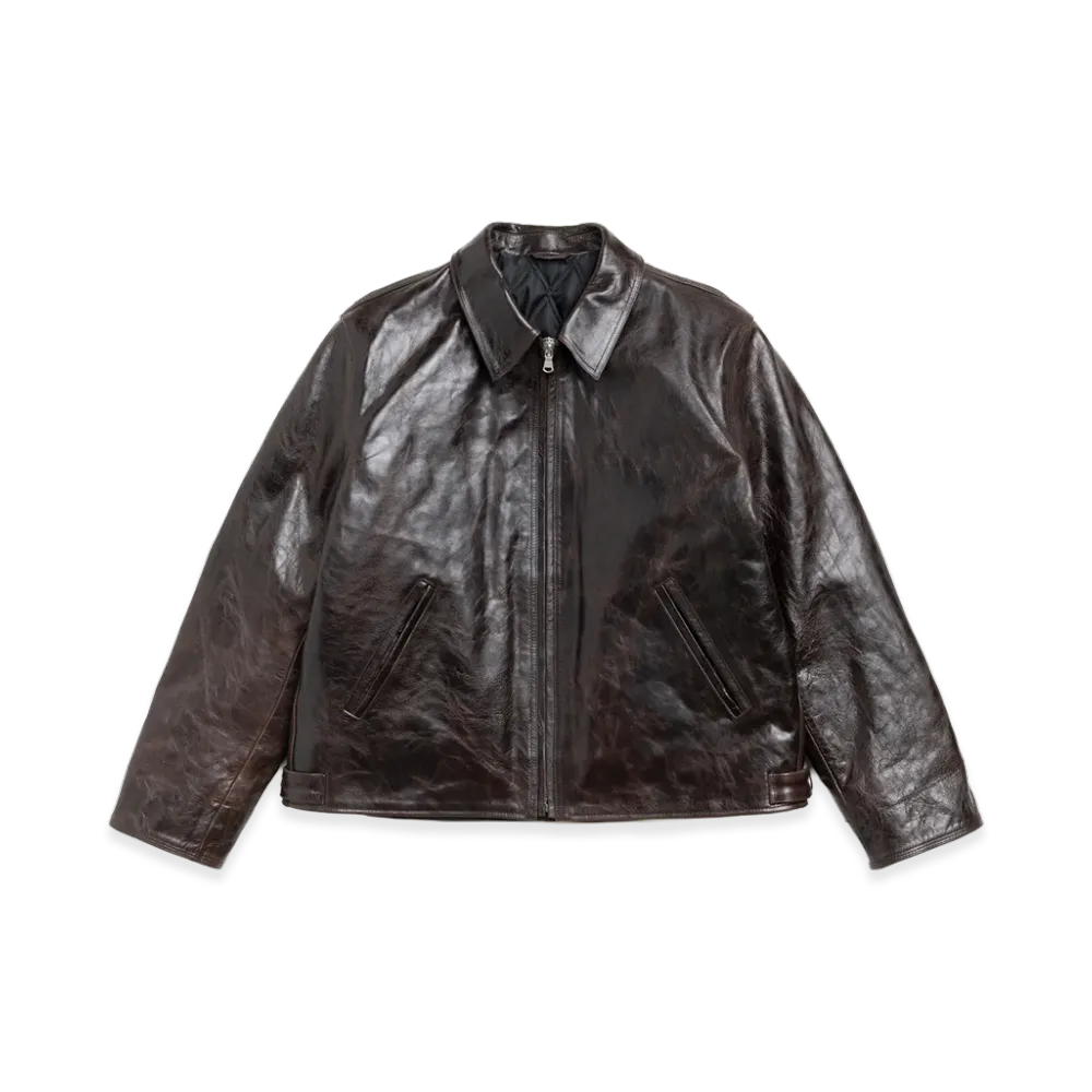 Stussy Garage Jacket Leather "Dark Brown"