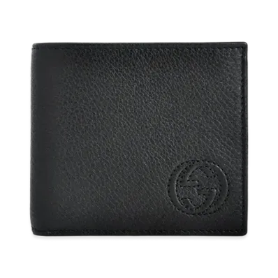 GUCCI Soho Coin Wallet Interlocking G Leather "Black"