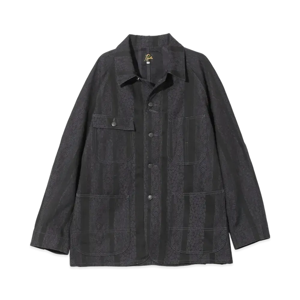 NEEDLES Coverall- 10oz Denim / Python Jacquard "Black"