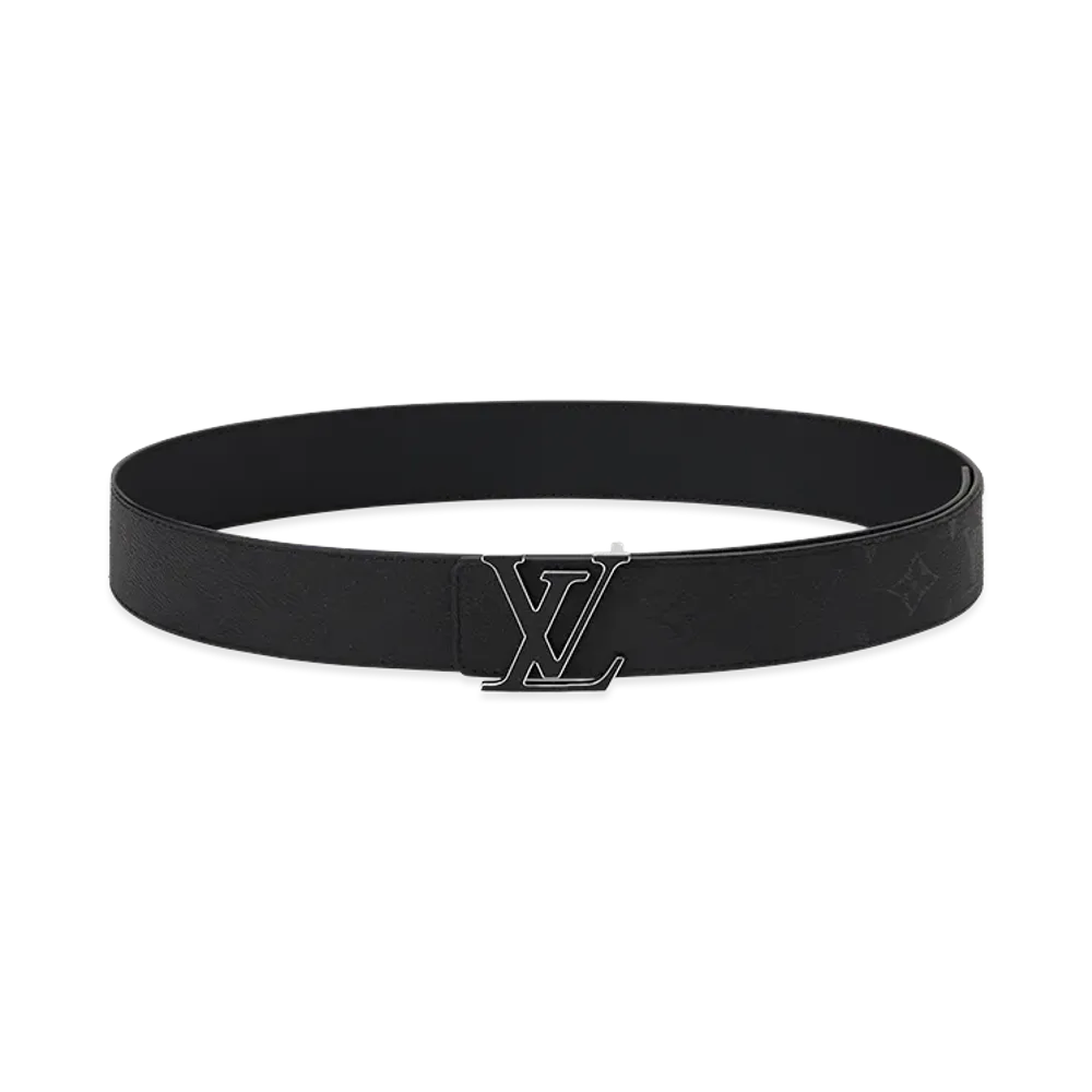 Louis Vuitton Belt LV Initials Monogram Reflective 40mm Reversible "Noir"