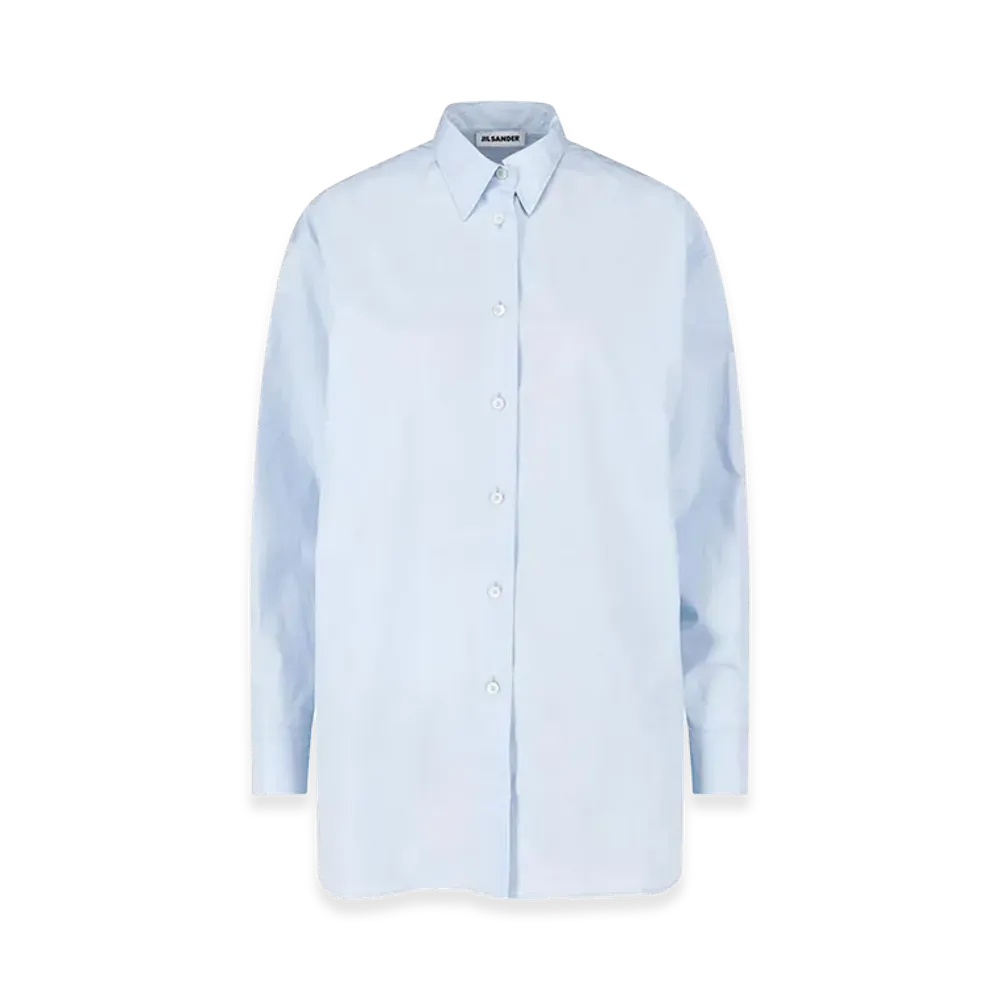 Jil Sander Women's Cotton Shirt "Blue"