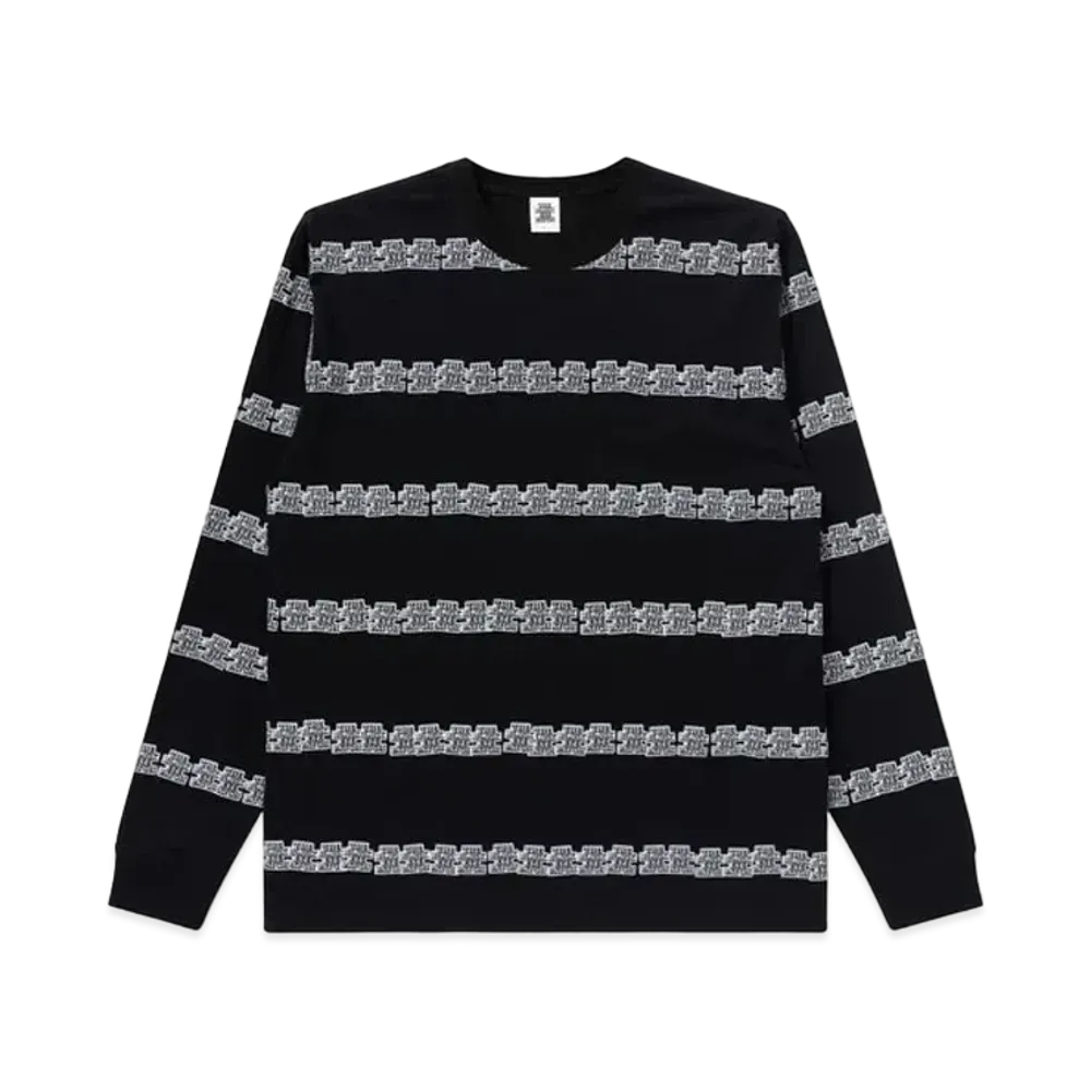 Black Eye Patch OG Label Bordered L/S Tee "Black"
