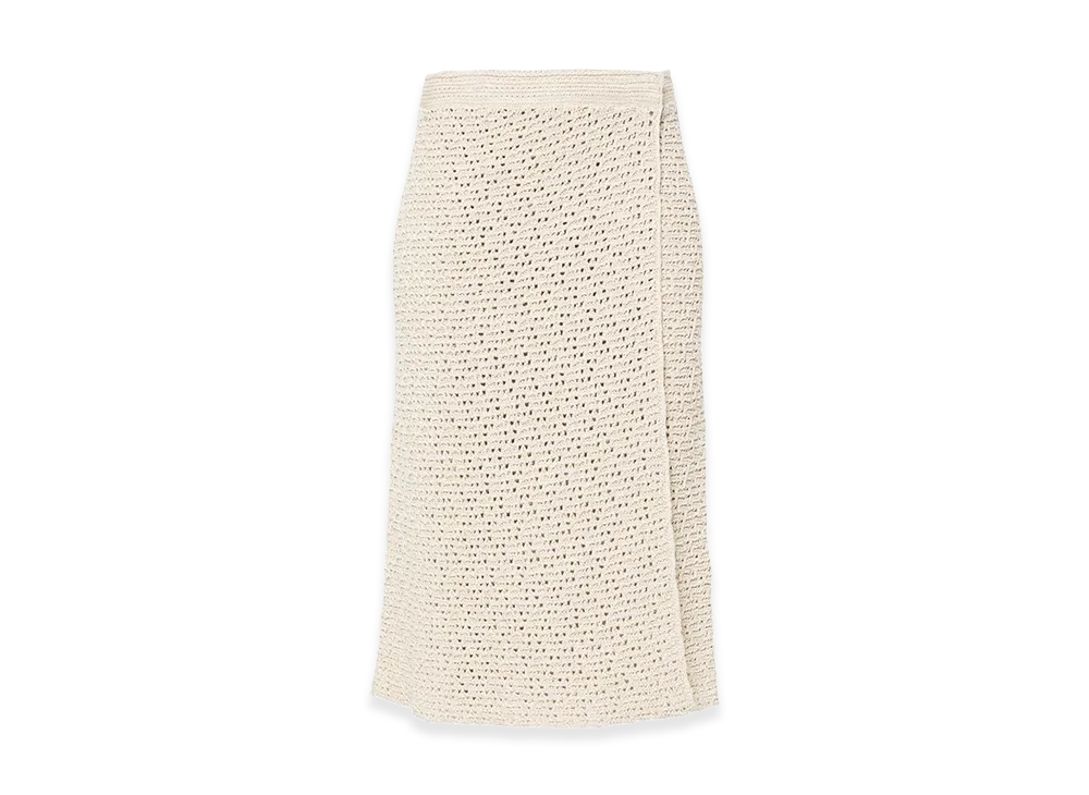 Bottega Veneta Women's Sand Crochet Skirt "Beige"