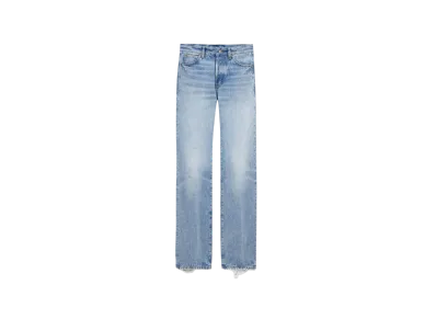 Saint Laurent Women's Low-Rise Jeans "Sicily Blue"