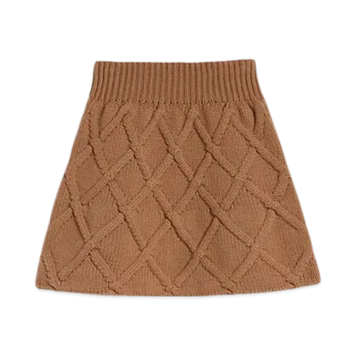 Jil Sander Wool Knit Mini Skirt "Clay"