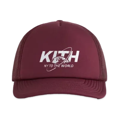Kith NY To The World Nolan Trucker Hat "Magma"