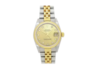 ROLEX Datejust 10P Diamonds "Champagne/Stainless Steel/Yellow Gold"
