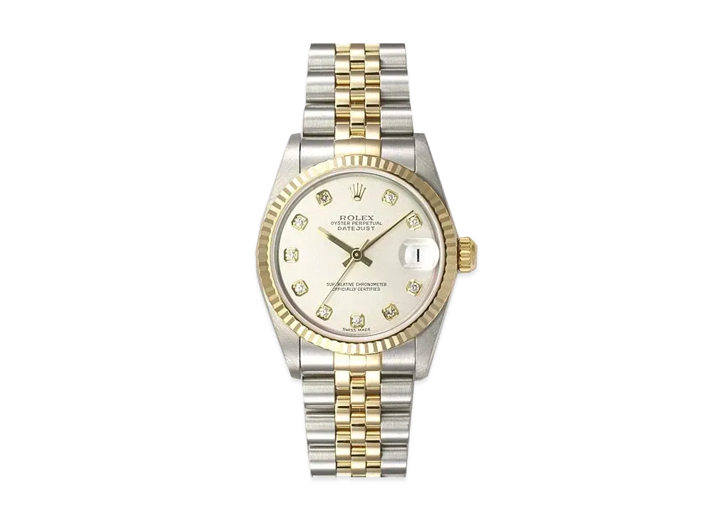 ROLEX Datejust 10P Diamonds "Silver/Stainless Steel/Yellow Gold"