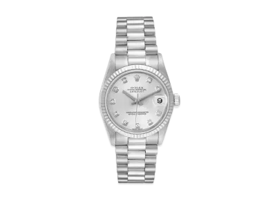 ROLEX Datejust 10P Diamonds "Silver/White Gold"