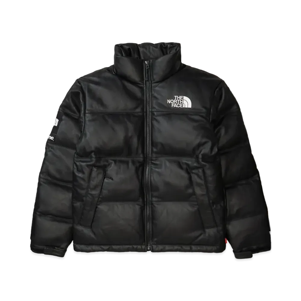 Supreme x The North Face Leather Nuptse Jacket "Black"