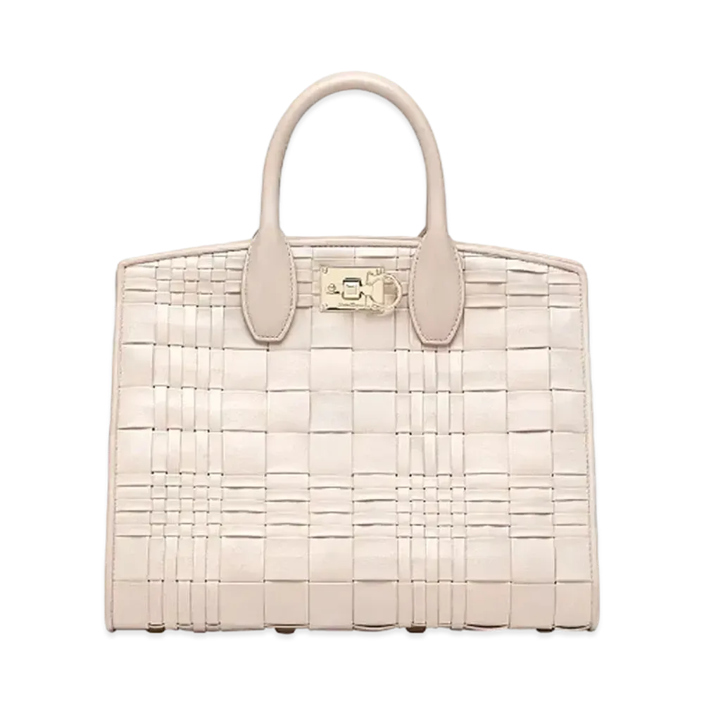 Salvatore Ferragamo Studio Box Bag "Bone"