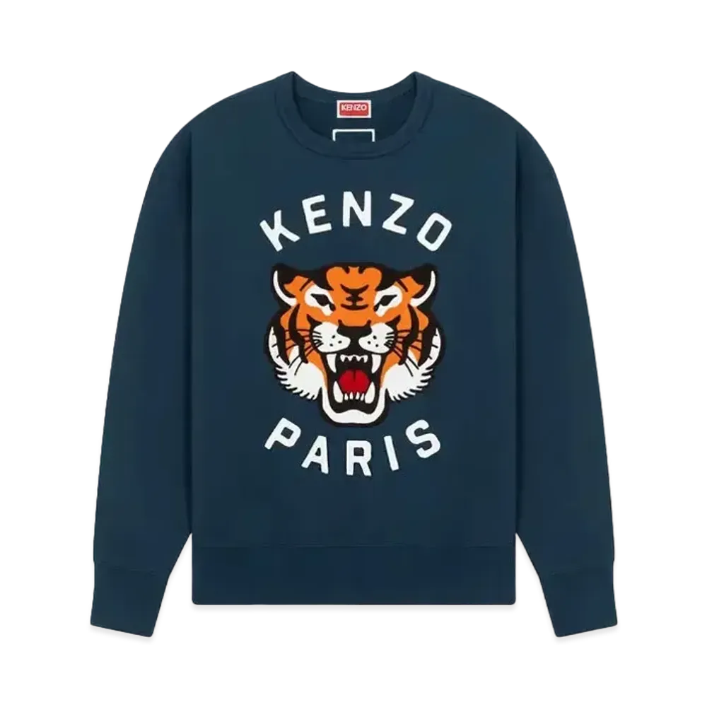 KENZO 'LUCKY TIGER' Embroidered Sweat Unisex "Midnight Blue"