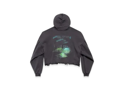 BALENCIAGA Diy Imprint Cropped Hoodie "Black"