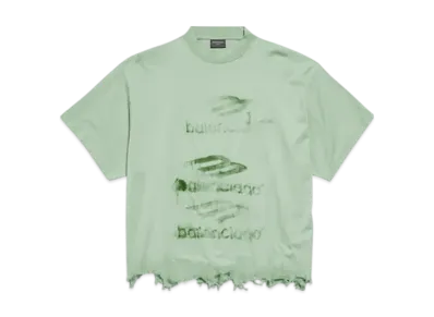 BALENCIAGA DIY Imprint Cropped T-Shirt "Sage Green"